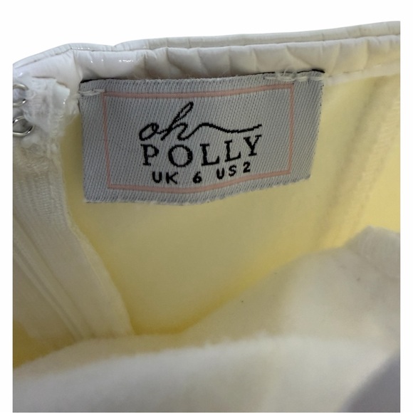 White Patent/vinyl/ Latex Mini Dress 2 - Picture 2 of 3